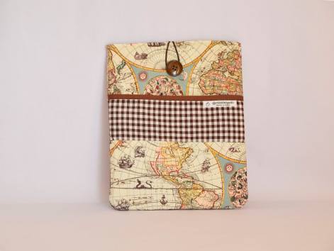 Funda para libro con bolsillo colección mapas del mundo