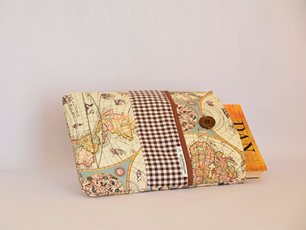 Funda para libro con bolsillo colección mapas del mundo