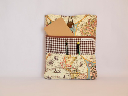 Funda para libro con bolsillo colección mapas del mundo