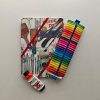 Kit Viajero cuaderno A5 papel motivo pinceles, estuche plano y apoya pinceles