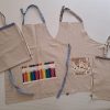 Conjunto delantal de arte y tote bag 2 en 1 a juego