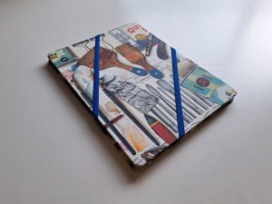 Cuaderno sin personalizar A5  acordeón papel motivo Pinceles papel Fabriano