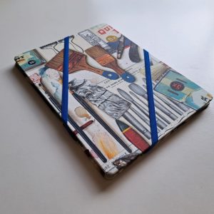 Cuaderno sin personalizar A5  acordeón papel motivo Pinceles papel Fabriano