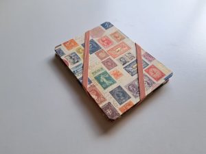 Cuaderno sin personalizar A6 acordeón papel motivo Sellos papel Fabriano